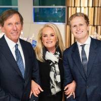 The DeVos family in the lobby of DCIH building